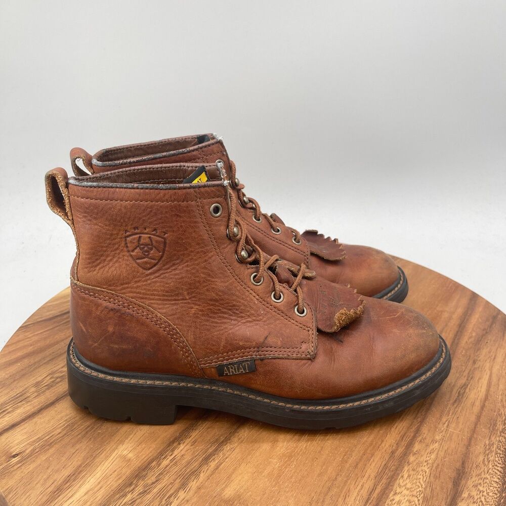 Ariat Cascade Kiltie Boots Womens Size 8 C Brown Leather Western Rodeo Cowboy